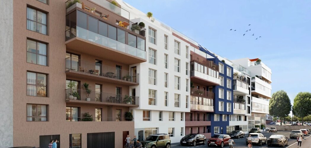 Programme immobilier neuf CôtéPasteur-CageA2 - Rouen appartements avec terrasses face à l'Université (76000) - Référence : 17853