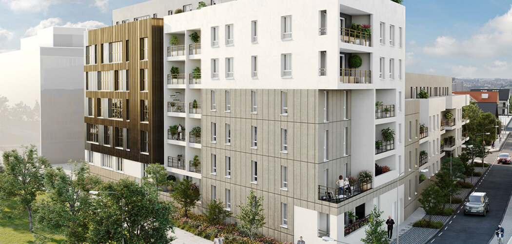 Programme immobilier neuf Calypso - Rouen : appartements neufs du 2 au 4 pièces éligibles PTZ en quartier Rondeaux (76000) - Référence : 10098