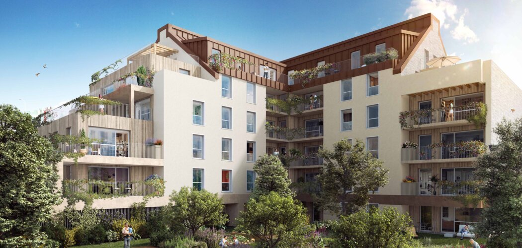 Programme immobilier neuf L'Orangerie - Rouen : appartements neufs du 2 au 5 pièces à 10 min du métro Joffre-Mutualité (76000) - Référence : 15560