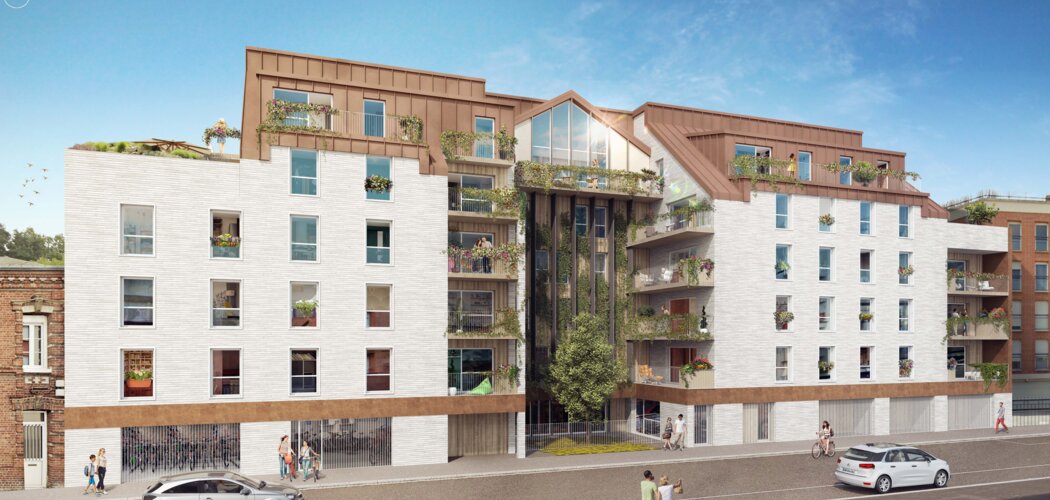 Programme immobilier neuf L'Orangerie - Rouen : appartements neufs du 2 au 5 pièces à 10 min du métro Joffre-Mutualité (76000) - Référence : 15560