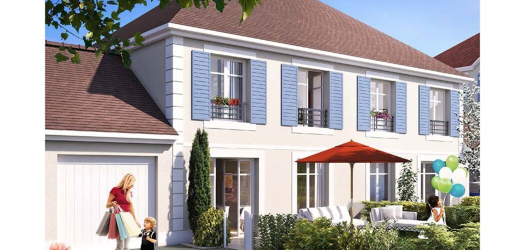 Programme immobilier neuf VILLA RUBELLA - Rubelle : Logements avec balcons, terrasses et label BBC dans le quartier Les Trois Noyers (77950) - Référence : 1842