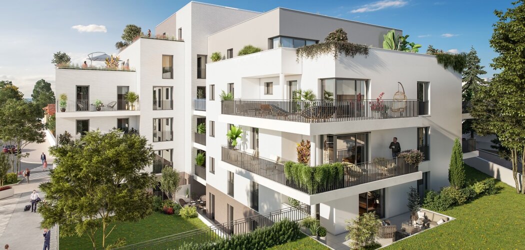 Programme immobilier neuf CARACT'R - Rueil-Malmaison : Appartements studio–T5 avec terrasses, parking et jardins privatifs au cœur du quartier Richelieu-Châtaigneraie (92500) - Référence : 14341