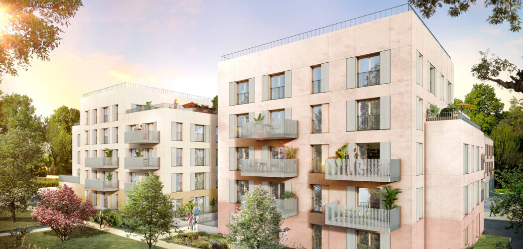 Programme immobilier neuf Les Nouveaux Jardins - Maisons et Appartements - Rungis : Appartements studio–T5 et maisons T4–T5 avec jardins, terrasses et cadre naturel dans l’agro-quartier de Montjean (94150) - Référence : 14206