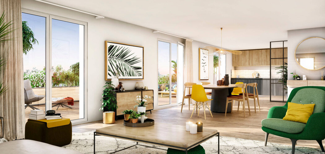 Programme immobilier neuf Les Nouveaux Jardins - Maisons et Appartements - Rungis : Appartements studio–T5 et maisons T4–T5 avec jardins, terrasses et cadre naturel dans l’agro-quartier de Montjean (94150) - Référence : 14206