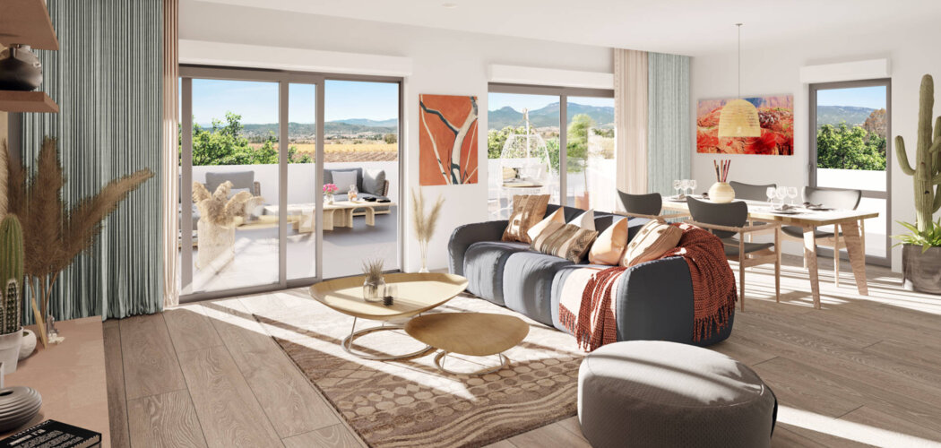 Programme immobilier neuf SAN ANDREA - Saint-André-de-Sangonis : Appartements studio–T4 avec terrasses, verger partagé et proximité vallée de l’Hérault (34725) - Référence : 14713
