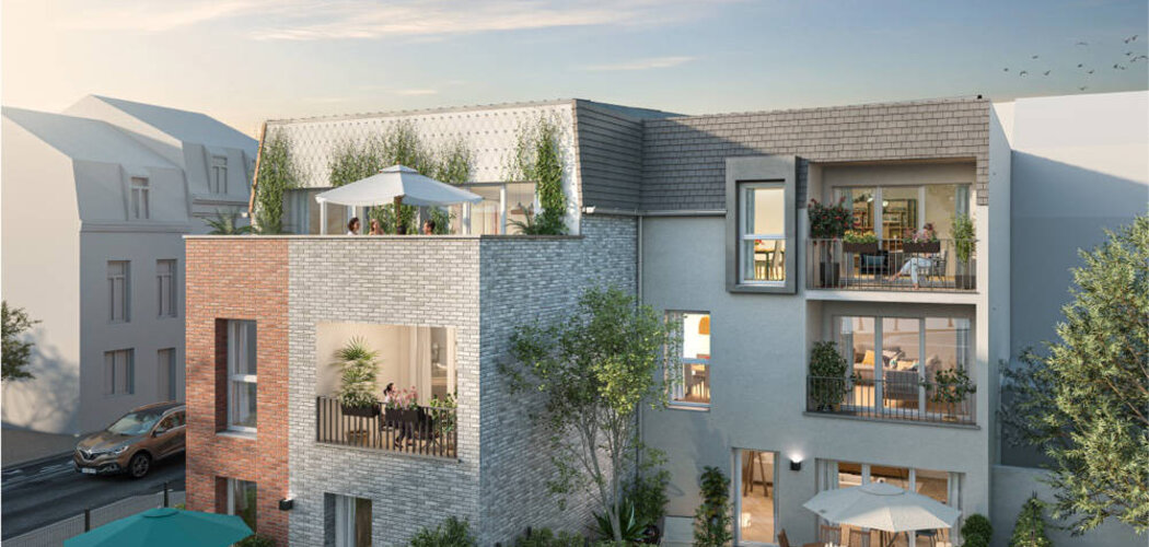 Programme immobilier neuf Le 28 - Saint-André-Lez-Lille : Appartements T2–T4 avec terrasses, briquettes rouges et proximité centre-ville (59350) - Référence : 14549