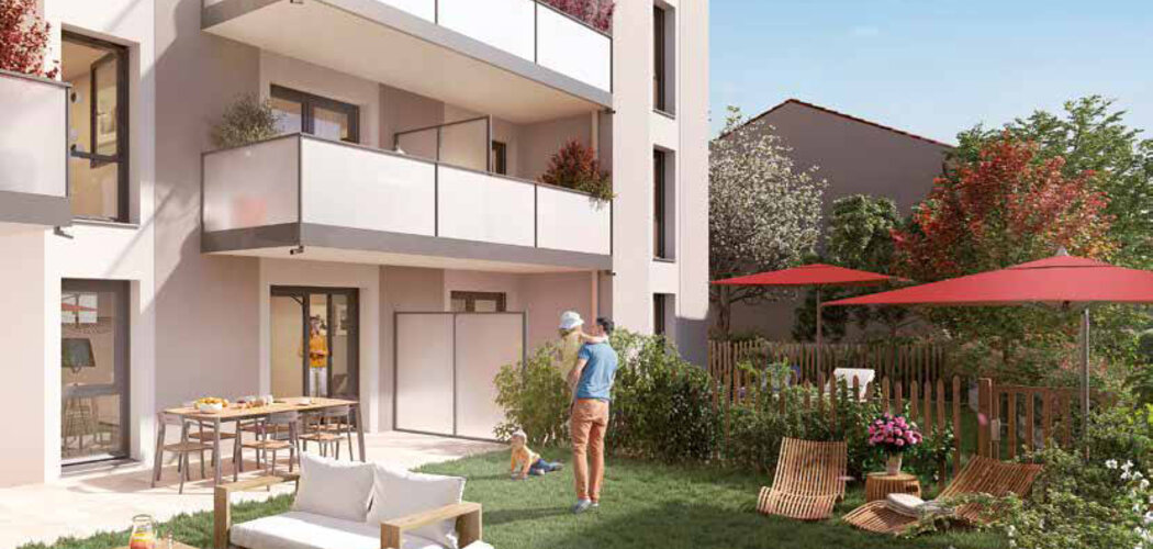 Programme immobilier neuf PATIO D'AZIEU - Saint-Bonnet-de-Mure à proximité de la gare de St-Priest (69720) - Référence : 16040