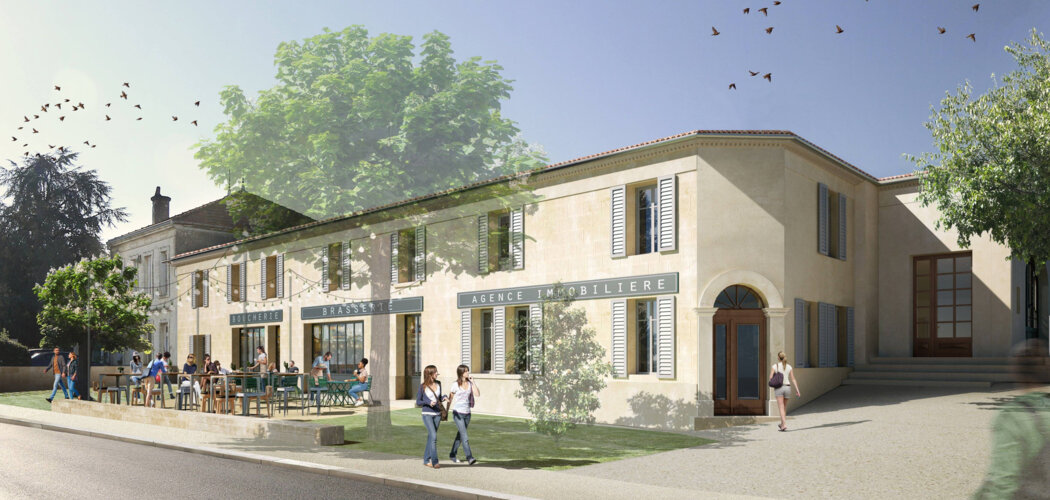 Programme immobilier neuf Les Pierres d'Agathe - Saint-Caprais-de-Bordeaux : Appartements studio–T3 avec balcons, cuisines équipées et commerces en centre-bourg (33880) - Référence : 6532