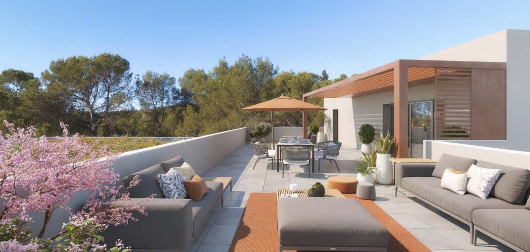 Programme immobilier neuf LA DANSE DES PINS - Saint-Clément-de-Rivière : résidence de services du 2 au 5 pièces en pinède préservée (34980) - Référence : 15114