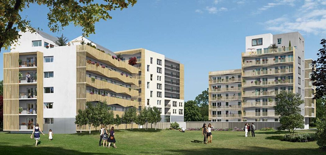 Programme immobilier neuf URBAN PARK - Saint-Étienne : 68 appartements T1–T4 avec terrasses, balcons et isolation optimale près du Parc François Mitterrand (42000) - Référence : 12034