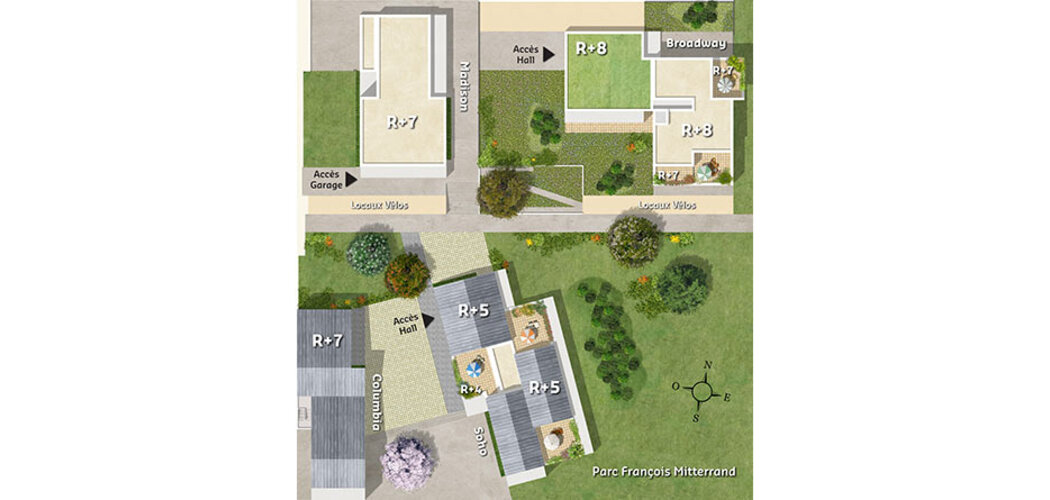 Programme immobilier neuf URBAN PARK - Saint-Étienne : 68 appartements T1–T4 avec terrasses, balcons et isolation optimale près du Parc François Mitterrand (42000) - Référence : 12034