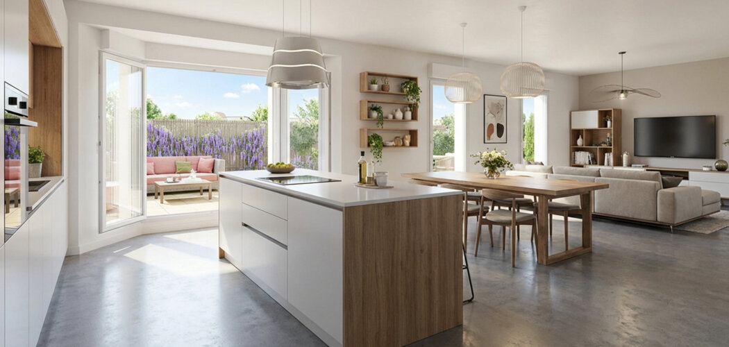 Programme immobilier neuf EVA - Saint-Évarzec secteur centre à 10 min de Quimper (29170) - Référence : 14024