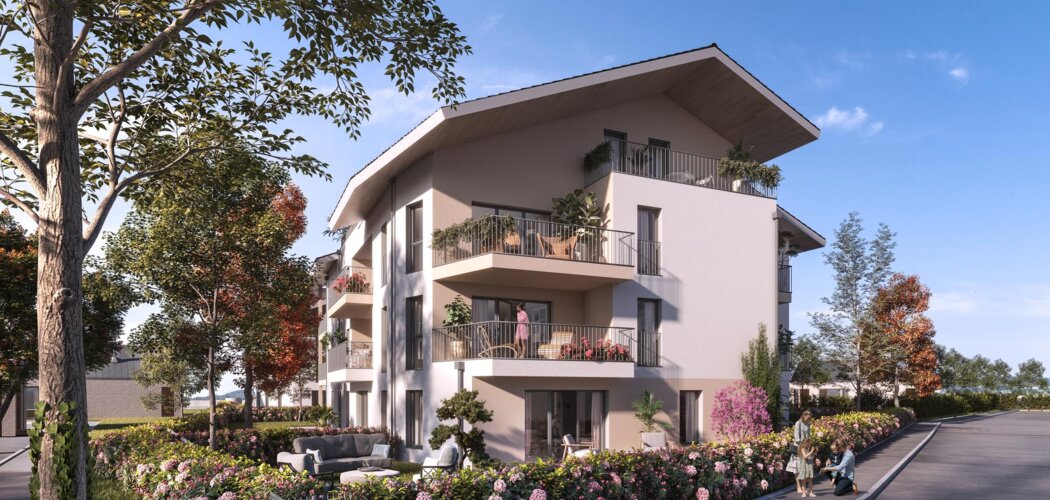 Programme immobilier neuf SYMBIOSE - Saint-Félix, résidence neuve et proximité Annecy en ville-village (74540) - Référence : 15972