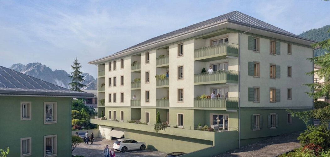 Programme immobilier neuf BELLE SOURCE - Saint-Gervais-les-Bains : appartements neufs T2–T3 proche de la gare et des pistes de ski (74170) - Référence : 15751