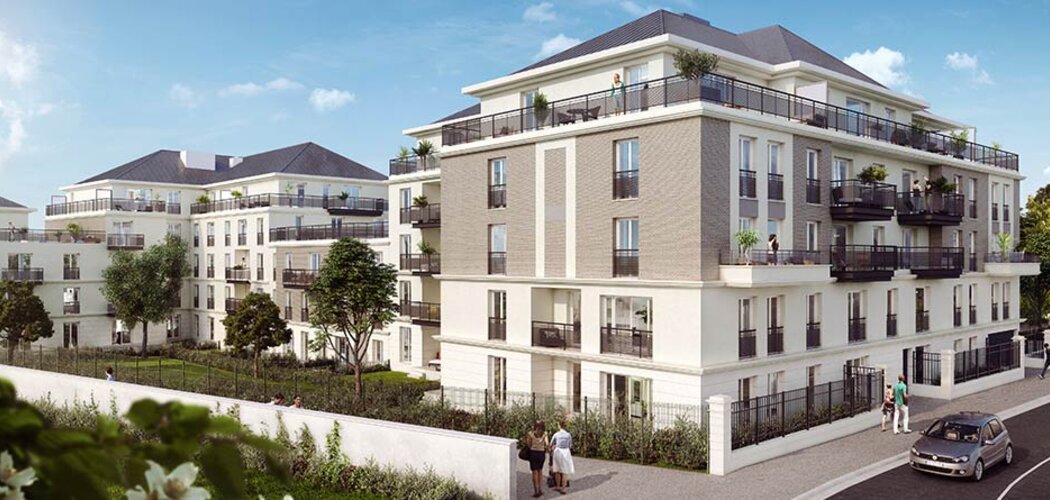 Programme immobilier neuf VILLA MAUPASSANT - Saint-Gratien : Appartements T1–T4 avec terrasses, jardins et domotique à 900 m du lac d’Enghien (95210) - Référence : 8740