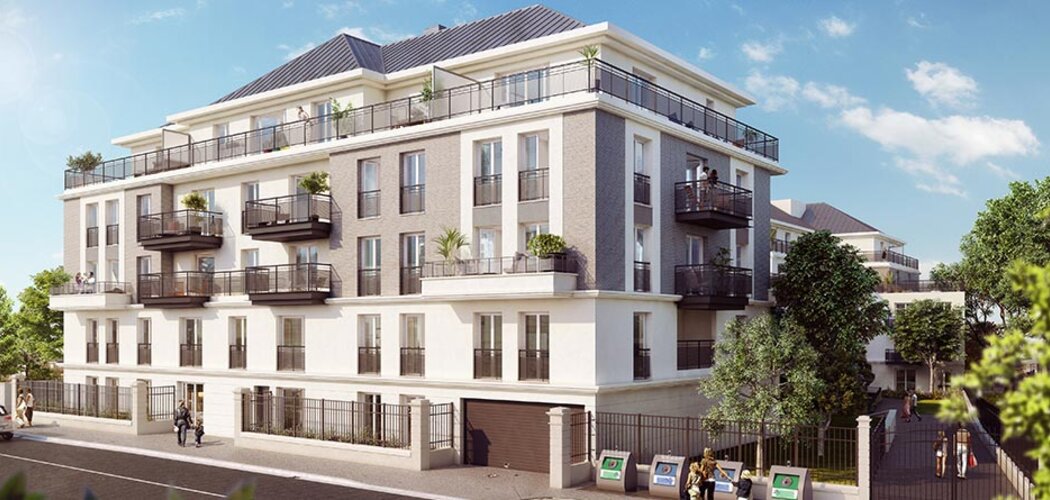 Programme immobilier neuf VILLA MAUPASSANT - Saint-Gratien : Appartements T1–T4 avec terrasses, jardins et domotique à 900 m du lac d’Enghien (95210) - Référence : 8740