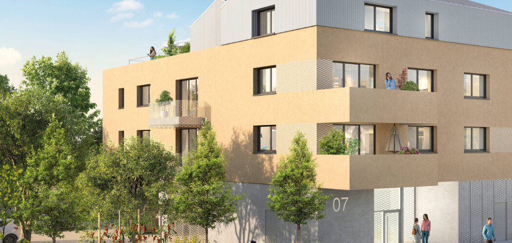 Programme immobilier neuf ABELIA - Saint-Herblain : appartements neufs  proche de Nantes et à 3 min du bus ligne 91 (44800) - Référence : 9568