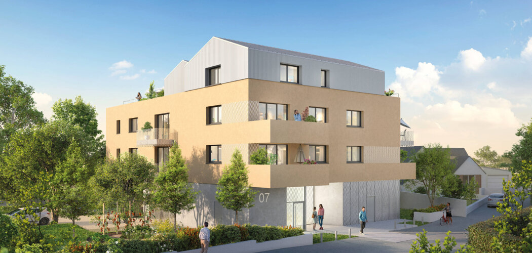 Programme immobilier neuf ABELIA - Saint-Herblain : appartements neufs  proche de Nantes et à 3 min du bus ligne 91 (44800) - Référence : 9568