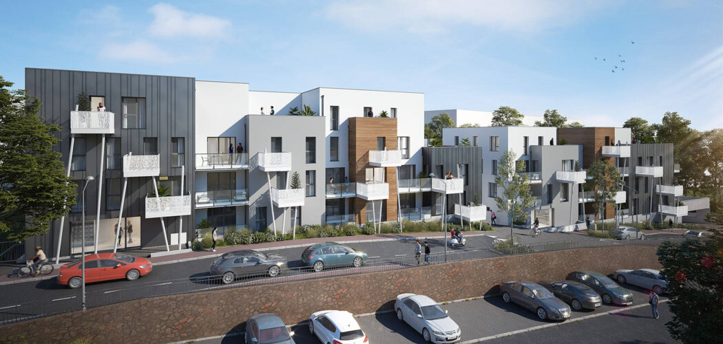 Programme immobilier neuf VOLTA - Saint-Herblain : Appartements T2–T4 avec terrasses, parking sécurisé et proximité bois JO (44800) - Référence : 6973