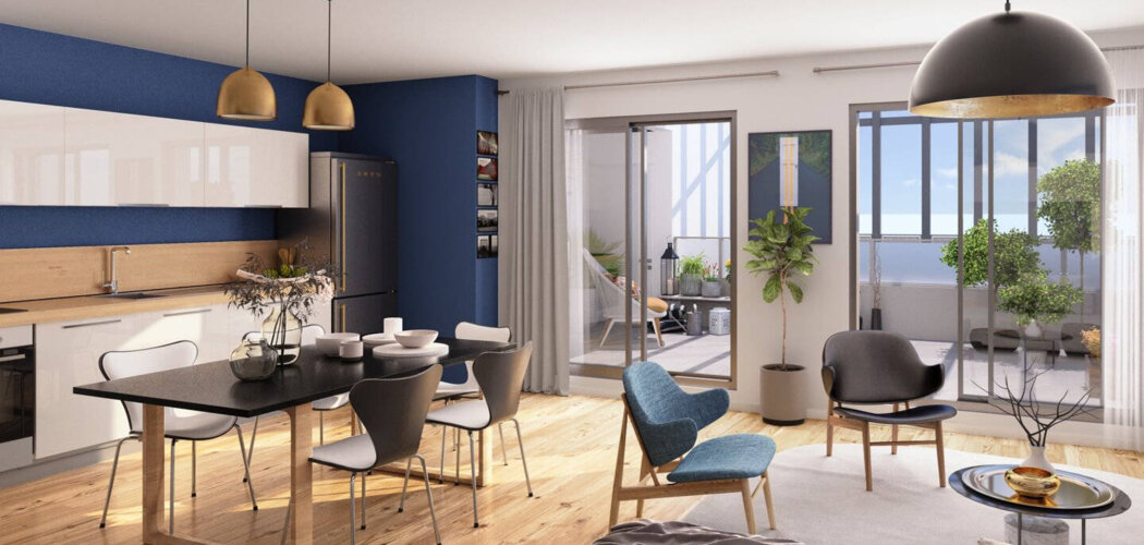 Programme immobilier neuf Face A Face B - Saint-Herblain : Appartements T2–T4 avec terrasses, volets roulants et proximité Parc de la Chézine (44800) - Référence : 14422