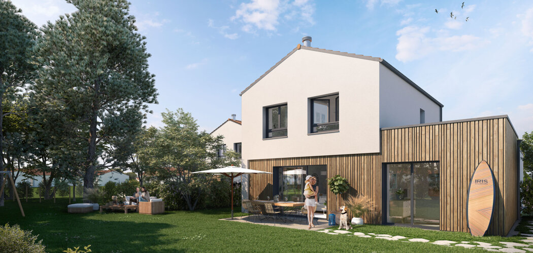 Programme immobilier neuf LES JARDINS D'ILARIS - Saint-Hilaire-de-Riez, maisons neuves et appartements à 1 km de la plage de Boisvinet (85270) - Référence : 15954