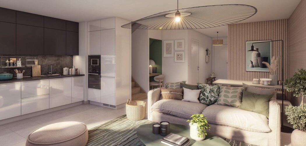 Programme immobilier neuf Honoré - Saint-Jacques-de-la-Lande : appartements et maison neuve T2–T5 à 8 min du métro La Courrouze (35136) - Référence : 15288