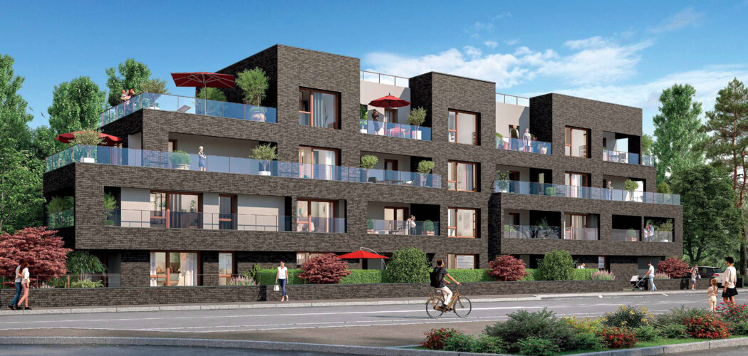 Programme immobilier neuf L'Envol - Saint-Jacques-de-la-Lande : Appartements studio–T5 avec domotique, double vitrage et verdure proche du métro La Courrouze (35136) - Référence : 14400