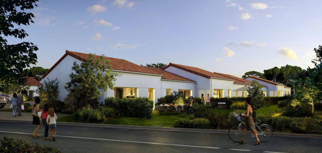 Programme immobilier neuf Le Bois Valentin - Saint-Jean-de-Monts : Maisons T2–T5 avec jardins, RT2012 et stationnement proche de la plage des Demoiselles (85160) - Référence : 12478