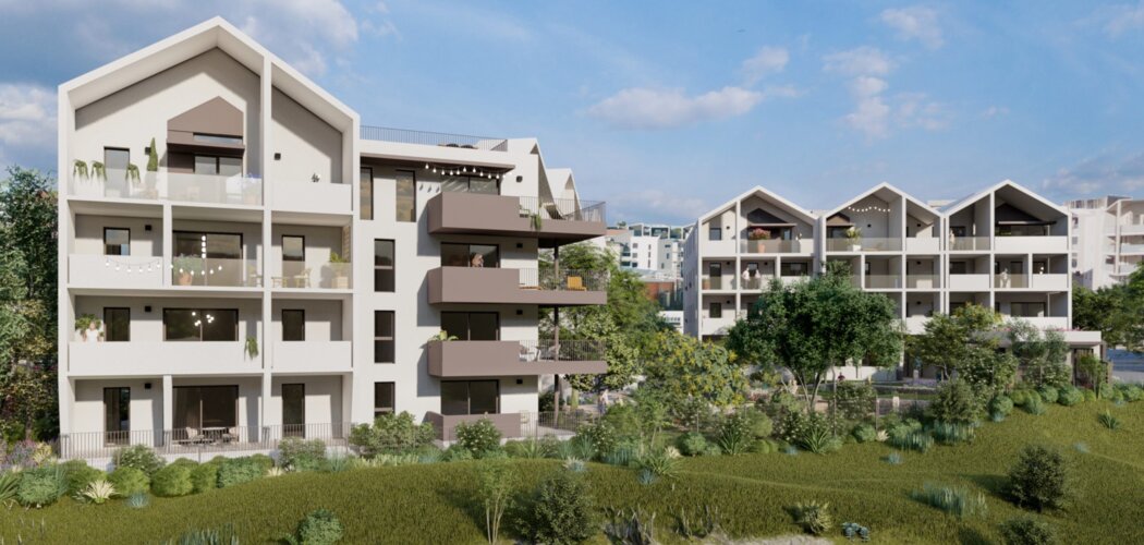 Programme immobilier neuf ROCCA BELLA - Saint-Jean-de-Védas : appartements neufs du 2 au 5 pièces face au parc de la Peyrière (34430) - Référence : 8100