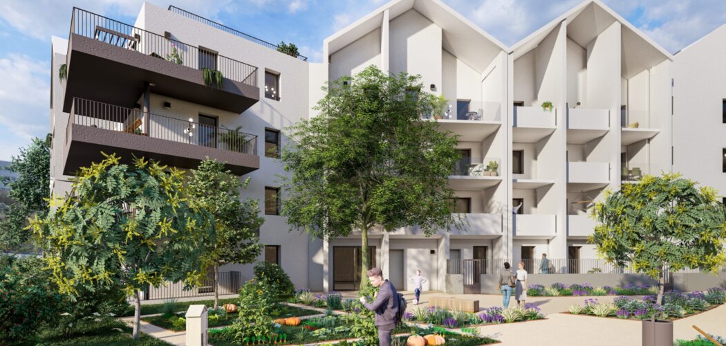 Programme immobilier neuf ROCCA BELLA - Saint-Jean-de-Védas : appartements neufs du 2 au 5 pièces face au parc de la Peyrière (34430) - Référence : 8100