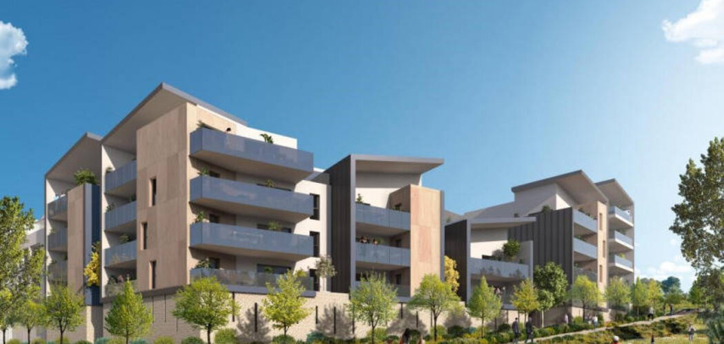 Programme immobilier neuf MEZZO FORTÉ - Saint-Jean-de-Védas : Appartements T2–T4 avec terrasses, parking et vues parc proche du parc de la Peyrière (34430) - Référence : 6122