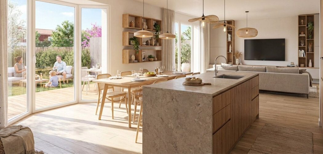 Programme immobilier neuf VILLAS ROSEAUX - Saint-Jean maisons 4 pièces dans quartier résidentiel (31240) - Référence : 14866