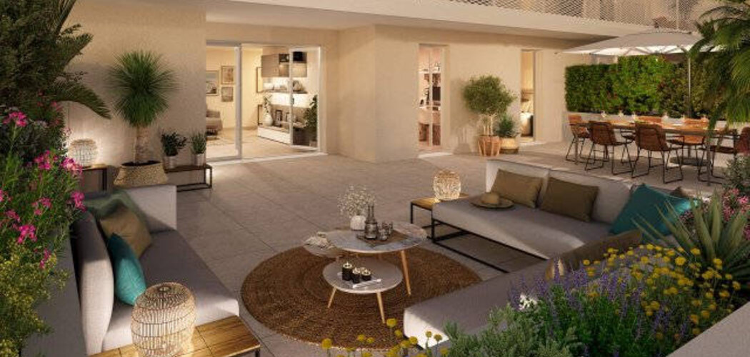 Programme immobilier neuf PALM SQUARE - Saint-Laurent-du-Var : appartements neufs du studio au 4 pièces au cœur du nouveau centre-ville (06700) - Référence : 14367