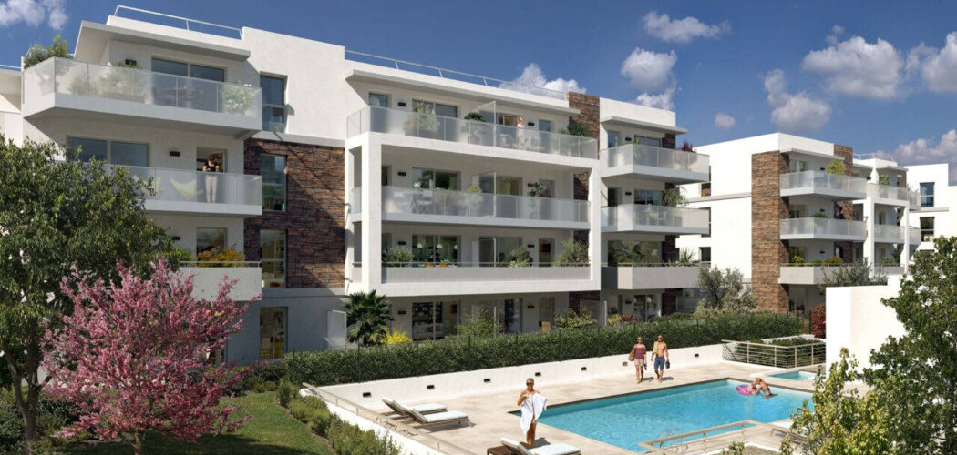 Programme immobilier neuf Le Domaine d'Azur - Saint-Laurent-du-Var : appartements neufs T2–T4 en plein centre-ville et proche de la mer (06700) - Référence : 14369