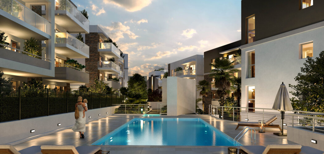 Programme immobilier neuf Le Domaine d'Azur - Saint-Laurent-du-Var : appartements neufs T2–T4 en plein centre-ville et proche de la mer (06700) - Référence : 14369