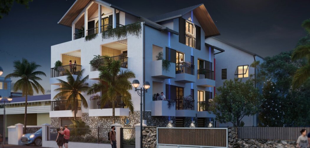 Programme immobilier neuf Le Bonaparte - Saint-Leu : appartements neufs du 2 au 4 pièces en hyper centre proche des plages (97436) - Référence : 12015