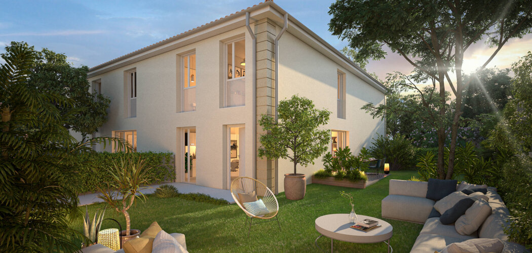 Programme immobilier neuf Lubesia - Saint-Loubès : Appartements T2–T4 avec terrasses, jardins privatifs et proximité centre-ville (33450) - Référence : 7104