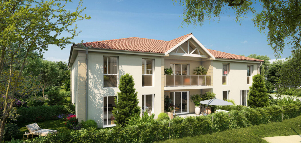 Programme immobilier neuf Lubesia - Saint-Loubès : Appartements T2–T4 avec terrasses, jardins privatifs et proximité centre-ville (33450) - Référence : 7104