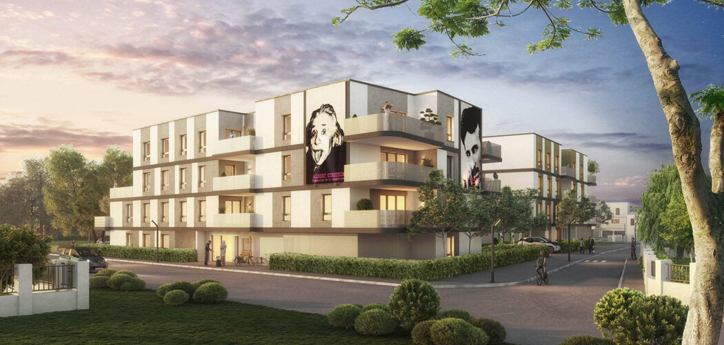Programme immobilier neuf EUREKA - Saint-Louis : Appartements T2–T5 avec terrasses, jardins partagés et plancher chauffant proche du parc Volger (68300) - Référence : 14199