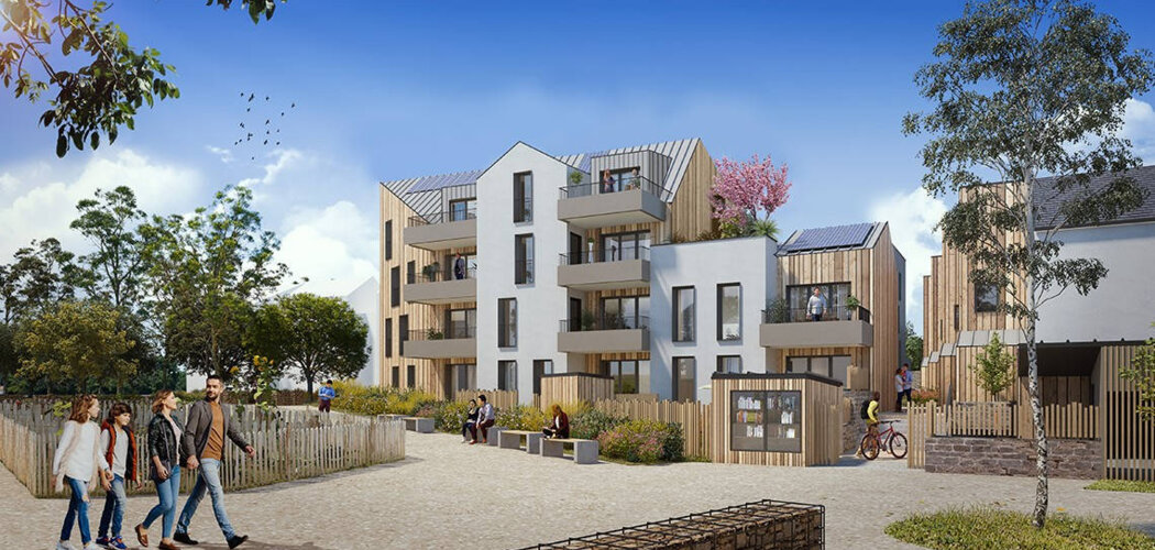 Programme immobilier neuf EKO LODGE - MAISONS - Saint-Malo : 5 maisons neuves T5 à 15 min des plages (35400) - Référence : 15210