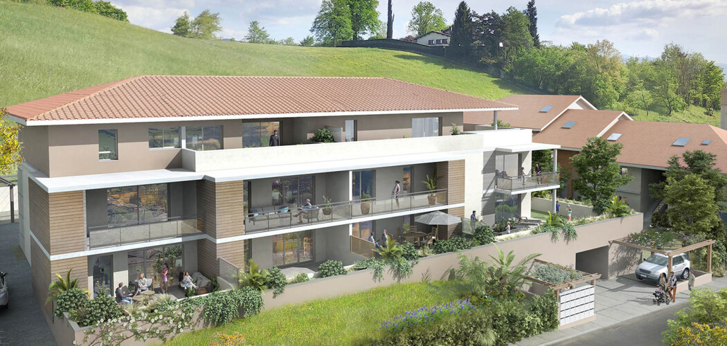 Programme immobilier neuf LE CLOS ARTHUR - Saint-Marcellin, appartements du 1 au 6 pièces proches gare et centre-ville (38160) - Référence : 17691