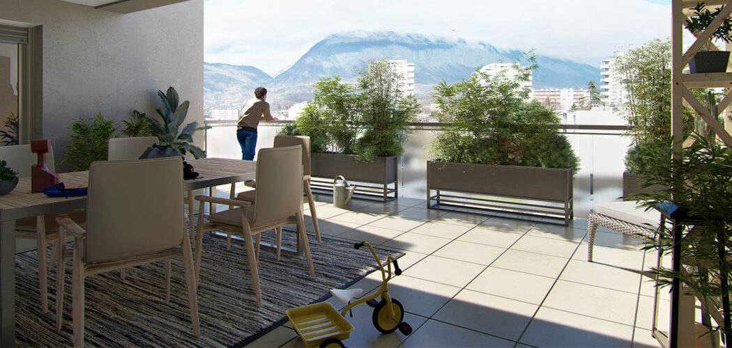 Programme immobilier neuf L'OISEAU BLANC - Saint-Martin-d’Hères à proximité des tramways C et E (38400) - Référence : 13791