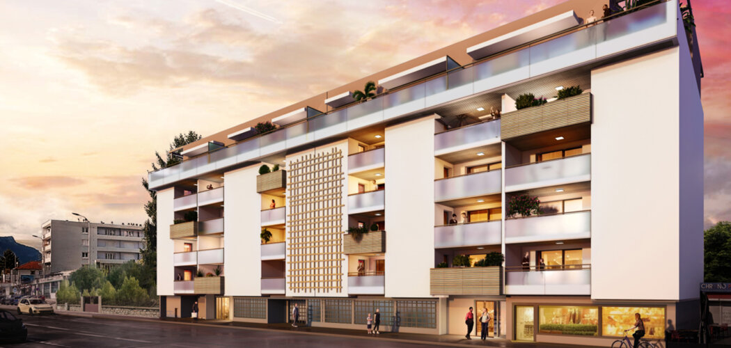 Programme immobilier neuf L'OISEAU BLANC - Saint-Martin-d’Hères à proximité des tramways C et E (38400) - Référence : 13791