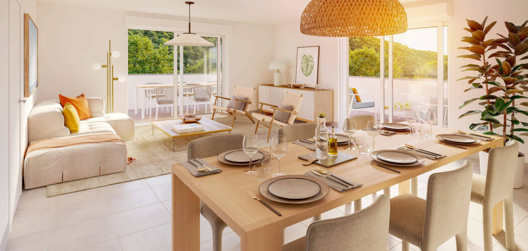 Programme immobilier neuf Côté Poésie - Saint-Martin-d'Hères : appartements neufs du 2 au 5 pièces en cœur de bourg (38400) - Référence : 15134