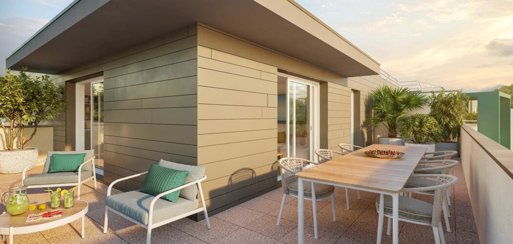 Programme immobilier neuf Côté Poésie - Saint-Martin-d'Hères : appartements neufs du 2 au 5 pièces en cœur de bourg (38400) - Référence : 15134