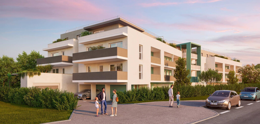Programme immobilier neuf Côté Poésie - Saint-Martin-d'Hères : appartements neufs du 2 au 5 pièces en cœur de bourg (38400) - Référence : 15134