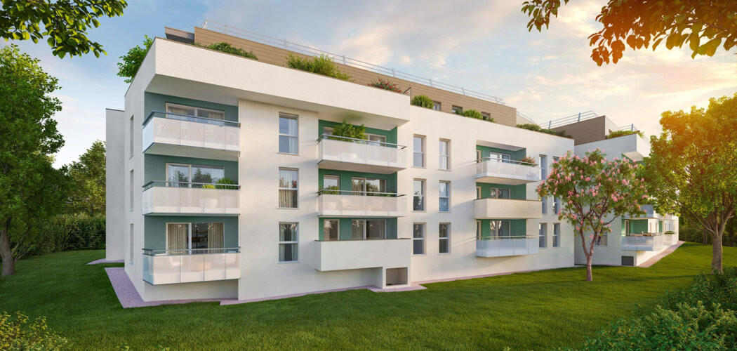 Programme immobilier neuf Côté Poésie - Saint-Martin-d'Hères : appartements neufs du 2 au 5 pièces en cœur de bourg (38400) - Référence : 15134