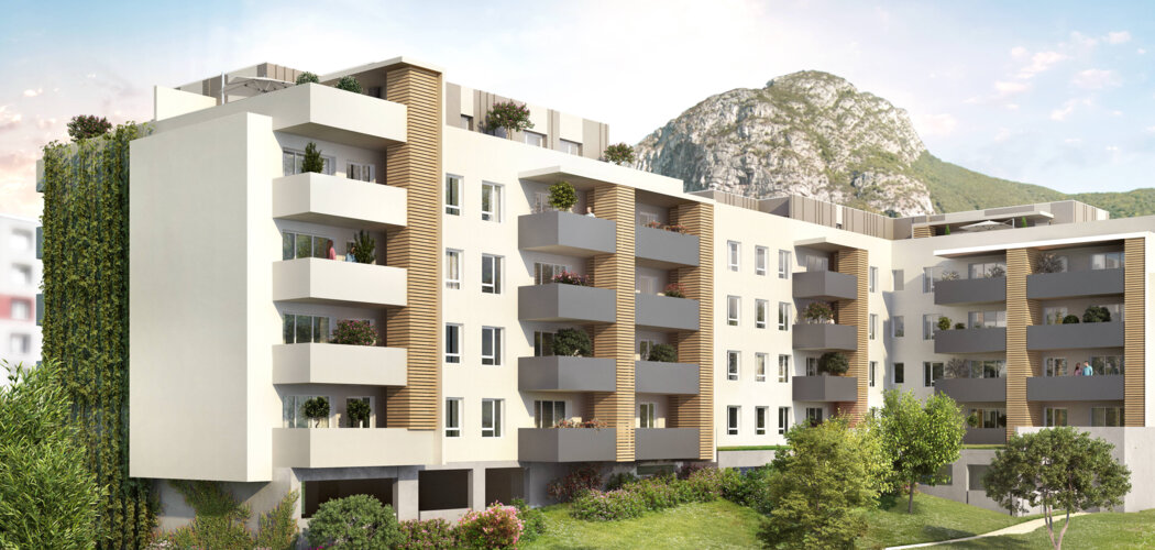 Programme immobilier neuf L'allée verte - Saint-Martin-le-Vinoux : Appartements T2–T4 avec balcons, terrasses et parking à 150 m du tramway E (38950) - Référence : 11959