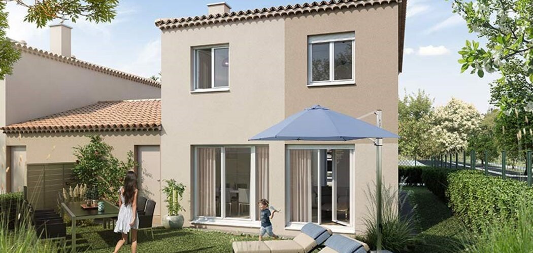 Programme immobilier neuf Bastide sainte victoire - Saint-Mitre-les-Remparts : Maisons T4–T5 avec jardins, garages et duplex proche d’un parc boisé (13920) - Référence : 5806