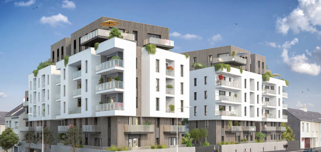 Programme immobilier neuf Etik - Saint-Nazaire : Appartements studio–T5 avec terrasses, volets roulants et parking sécurisé en plein centre-ville (44600) - Référence : 14480